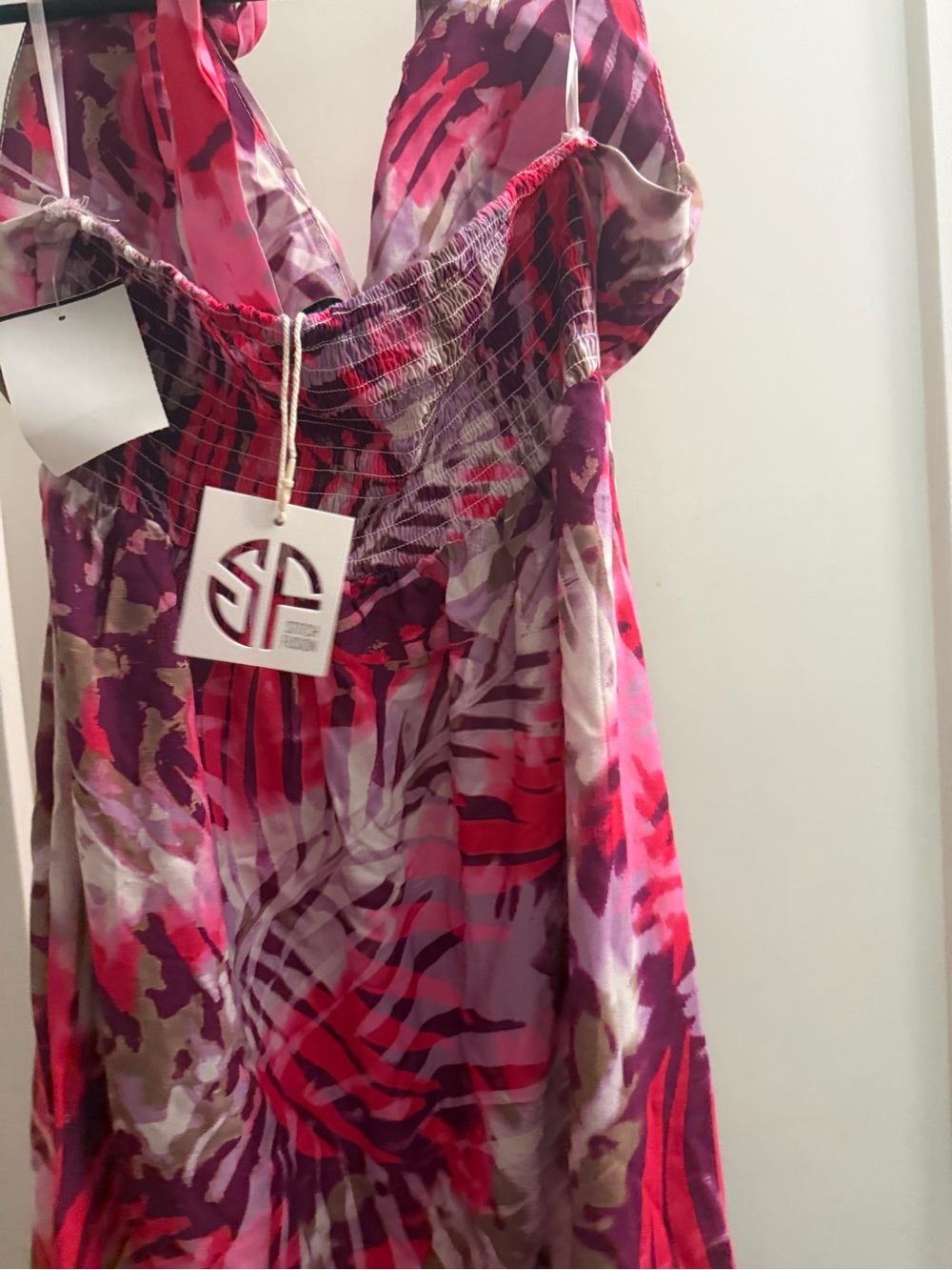 Multicolor Floral Midi Dress - Pink & Purple